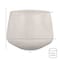 Armen Living Amethyst Medium Round Lightweight White Concrete Indoor or Outdoor Planter in white LCAWSMPLWH - alternate 2